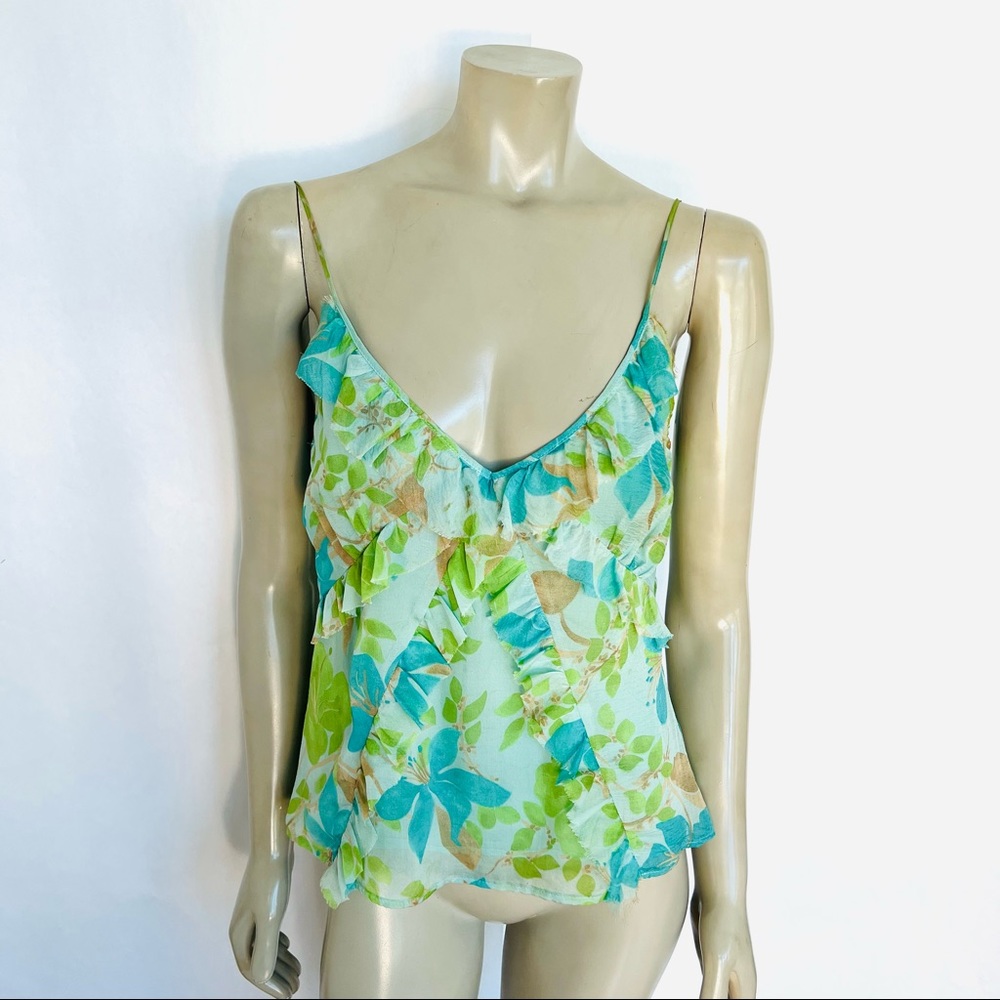 ZARA SILK CHIFFON TOP - Picture 8 of 10